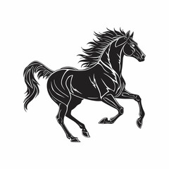  Vactor Horse run silhouette of clean vactor of hourse Animal Horse Rearing horse frind good