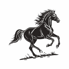  Vactor Horse run silhouette of clean vactor of hourse Animal Horse Rearing horse frind good