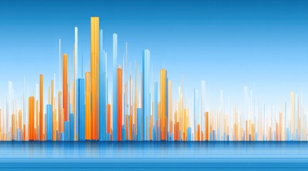 Abstract Modern Lines Against a Azure Sky