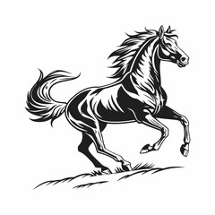  Vactor Horse run silhouette of clean vactor of hourse Animal Horse Rearing horse frind good