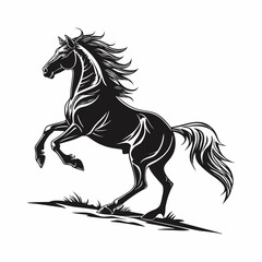  Vactor Horse run silhouette of clean vactor of hourse Animal Horse Rearing horse frind good