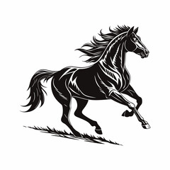  Vactor Horse run silhouette of clean vactor of hourse Animal Horse Rearing horse frind good