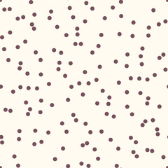 Simple and minimalist design featuring randomly scattered brown dots on a white background, creating a subtle and versatile pattern