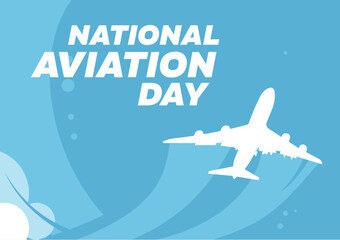 National Aviation Day – August 19 banner, poster, template – vector illustration