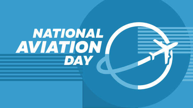 National Aviation Day – August 19 banner, poster, template – vector illustration