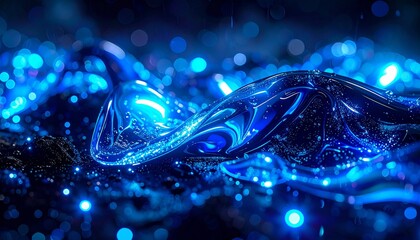 abstract blue background with bubbles