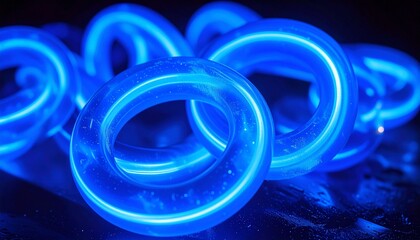 abstract blue background with circles
