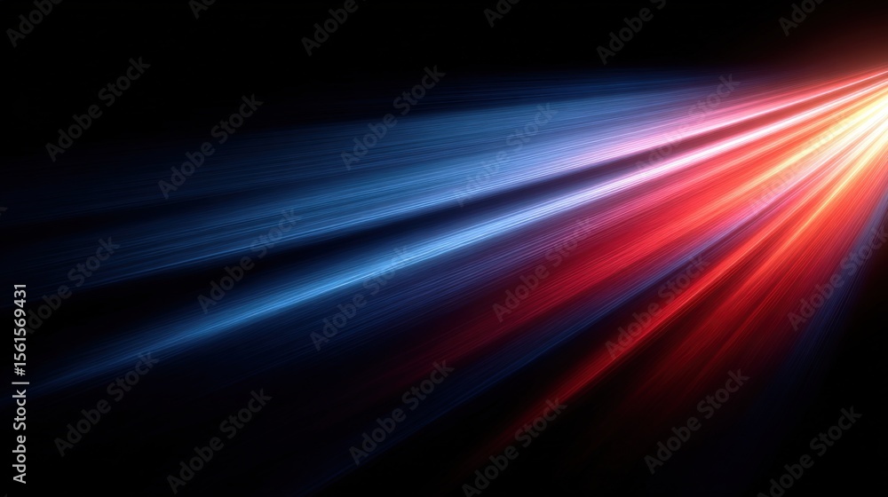Poster dynamic vibrant light streaks pattern with colorful motion blur and abstract background.