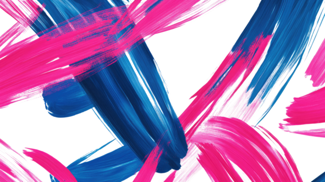 Bright bold brush strokes in electric pink