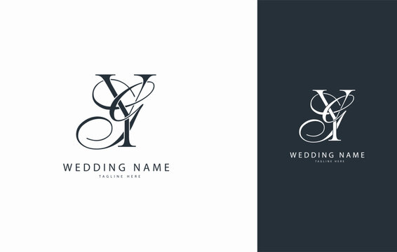 GY YG wedding initial monogram letter logo
