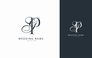 GP PG wedding initial monogram letter logo