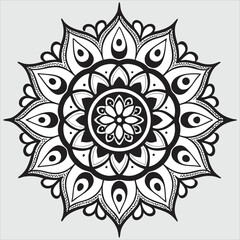  Vector doodle mandala . Ornamental luxury mandala Mandala Line Illustration . various mandala . Mandala Pattern Designs . Henna mandala. Mehndi style. Decorative pattern in oriental style.