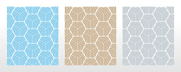 Set of abstract geometric patterns. Seamless vector backgrounds. Colored ornaments Graphic modern patterns Simple lattice graphic design