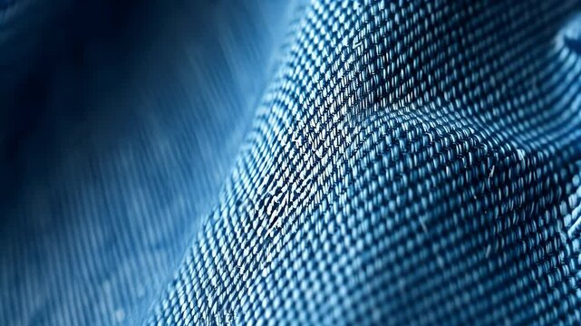  Detailed Close-up of Woven Denim Texture