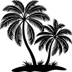 Obraz premium palm trees silhouettes