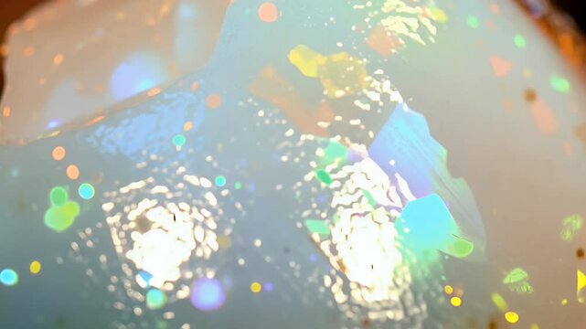 Abstract Opal with Play-of-Color Texture