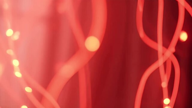  Artistic Render of Woven Peach Pink Light Beams