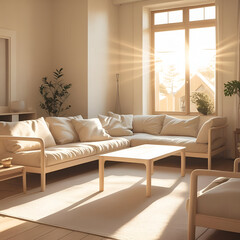 Fototapeta premium Modern-cozy-living-room