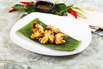 Delicous Grilled octopus with sauce