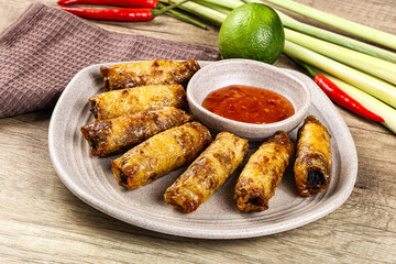 Vietnamese fried stuffed spring roll