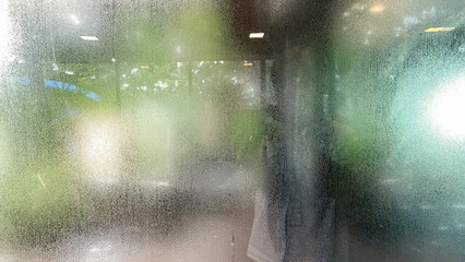 Steam on glass for abstract background.