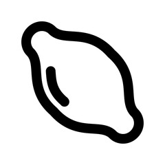 Lemon icon thick bold line