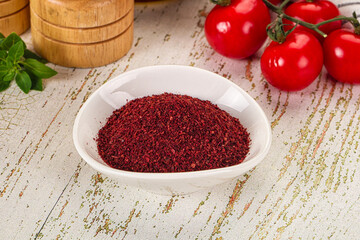 Natural organic Sumah powder for culinary