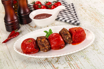Turkish cuisine - Domatesli Kebab with tomato