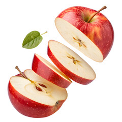Sliced red apple with slice