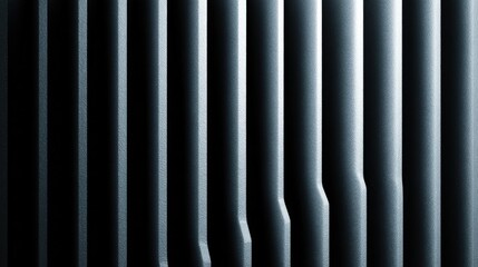 Naklejka na ściany i meble Modern metallic vertical bars pattern with sleek shiny surface for design use.