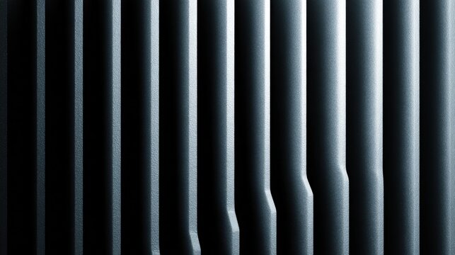 Modern metallic vertical bars pattern with sleek shiny surface for design use.