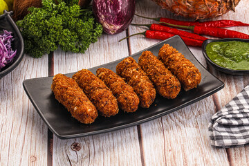 Indian minced meat kebab kofta