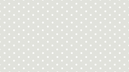Minimalist white star pattern on light gray background. Seamless vector design perfect for baby products, nursery wallpaper, wrapping paper, kids fabric, digital scrapbooking, and stationery.