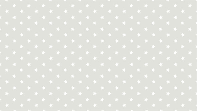 Minimalist white star pattern on light gray background. Seamless vector design perfect for baby products, nursery wallpaper, wrapping paper, kids fabric, digital scrapbooking, and stationery.