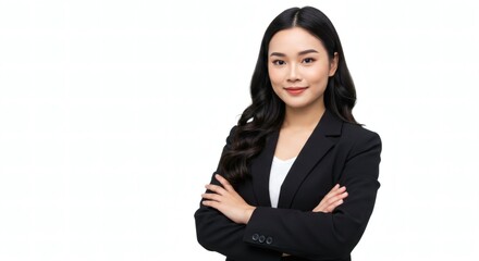 Confident Asian Businesswoman Portrait Professional Headshot for Corporate Use