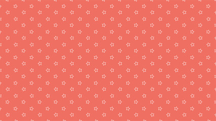 Seamless coral background with white star outline pattern. Ideal for kids designs, baby shower themes, cute stationery, scrapbooking, fabric prints, and digital paper.