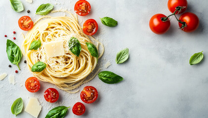 An artful composition of spiralized spaghetti