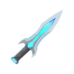 Futuristic Sci-Fi Energy Sword or Dagger Vector for Gaming and Technology