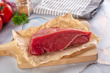 Raw beef meat fillet piece