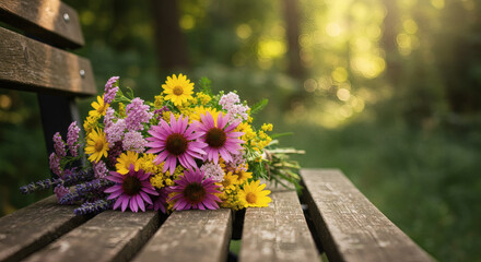 Rustic Floral Arrangement Outdoors
