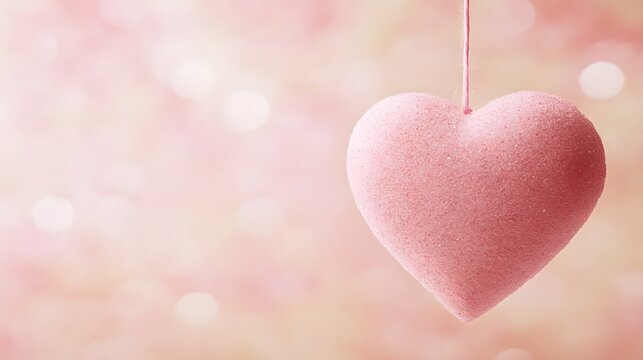 Pink Hanging Heart Valentine's Day Romantic Love Decoration