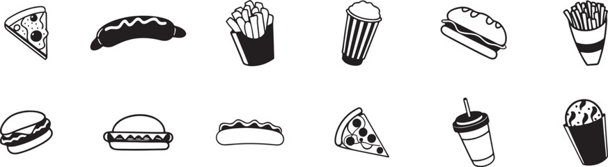 Junk Food Collection for Restaurant Designs.