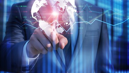 Global Financial Market Analysis with Interactive Digital Data Interface