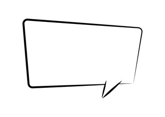 シンプルな吹き出しベクターイラスト（四角・アメコミ）