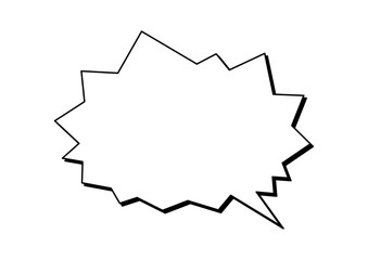 シンプルな吹き出しベクターイラスト（爆発・とげとげ・アメコミ）