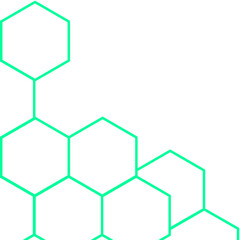 Geometric Hexagonal Tech Corner