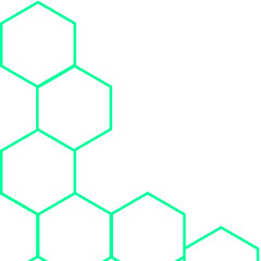 Geometric Hexagonal Tech Corner