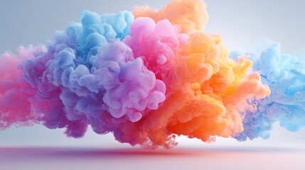 Fototapeta premium Vibrant colorful clouds in soft pastel shades creating a dreamy atmospheric scene.