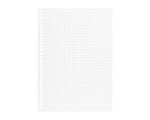 Spiral-bound checkered notebook on a clean white background, ideal for school supplies, study notes, and design project backgrounds.
