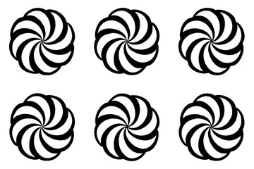 Candy Twirl Minimalist Vector Set